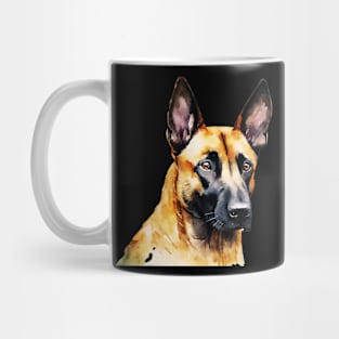 Watercolor Belgian Malinois Face Mug